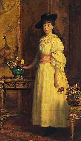 格特鲁德·范德比尔特小姐`Miss Gertrude Vanderbilt by John Everett Millais