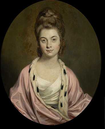 托马斯·沃特金森·佩勒夫人肖像`Portrait of Mrs. Thomas Watkinson Payler (1771) by Sir Joshua Reynolds