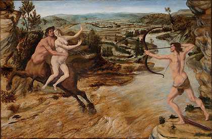 赫拉克勒斯和黛安娜`Hercules and Deianira (ca. 1475–80) by Antonio del Pollaiuolo