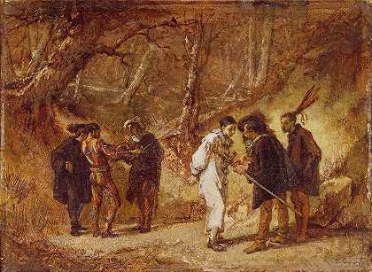 蒙面舞会后的决斗`The Duel after the Masked Ball (1857) by Thomas Couture