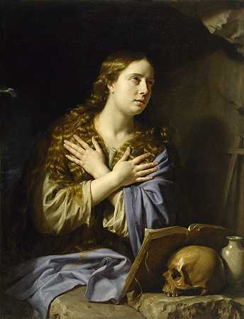 忏悔的玛格达伦`The Repentant Magdalen by Philippe de Champaigne