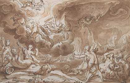 法厄同的坠落`The Fall of Phaeton (late 16th–early 17th century) by Hendrick Goltzius