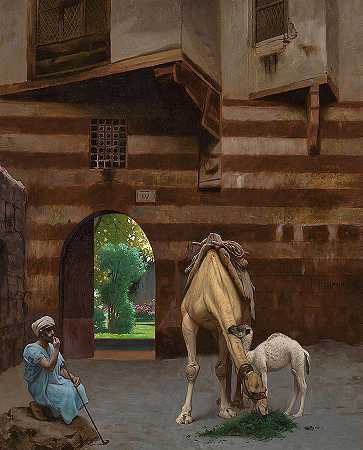 骆驼司机`The Camel Driver by Jean-Leon Gerome