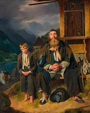 乞丐`The Beggar by Franz Eybl