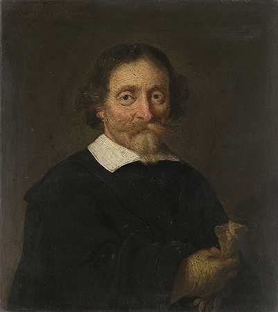 男人肖像`Portrait of a Man (1650) by Herman Meynderts Doncker