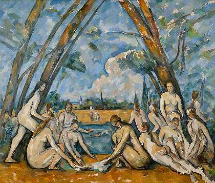 大型游泳者`The Large Bathers by Paul Cezanne