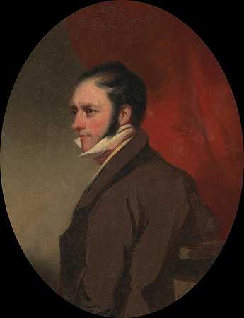 一个叫W.C.亨特的人`A Man Called W. C. Hunter (after 1825) by George Chinnery