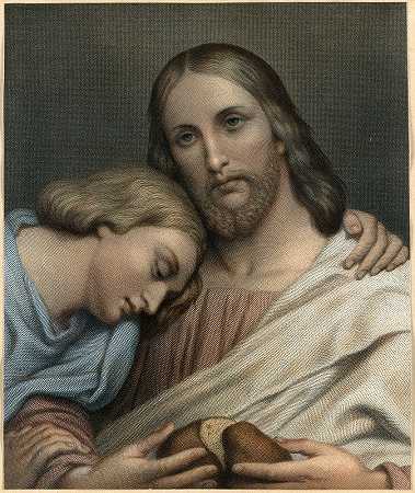 基督与圣约翰`Christ and St. John by Ary Scheffer
