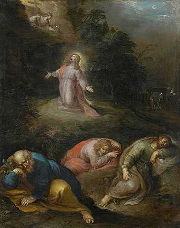 橄榄园中的基督`Christ In The Garden Of Olives by Frans Francken the Younger