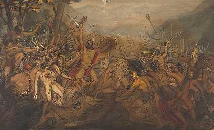 战场`Battle Scene (19th century) by François Joseph Heim