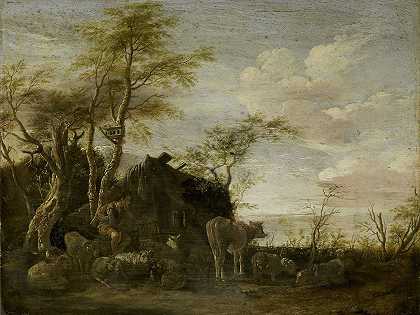 牧民s小屋`A herdsmans hut (1645) by Paulus Potter