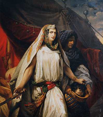朱迪思是霍洛弗内斯的头目`Judith with the head of Holofernes (before 1851) by Johann Peter Krafft