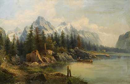 高山景观`Alpine Landscape by Karl Kaufmann