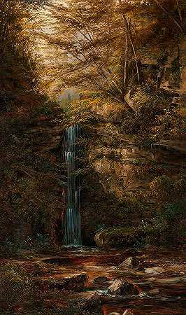 加利福尼亚州米利肯溪的马德隆瀑布`Madrone Falls of Milliken Creek, California by Norton Bush