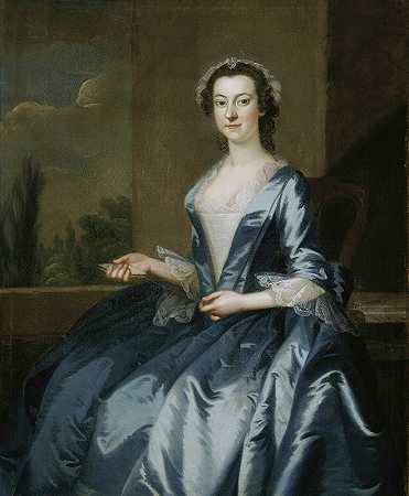 女人的肖像`Portrait of a Woman (1749~52) by John Wollaston