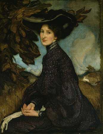 西娅·普罗克托小姐`Miss Thea Proctor (1903) by George Washington Lambert