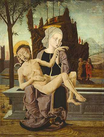 仁慈`Pietà (1475~1500) by After Cosimo Tura