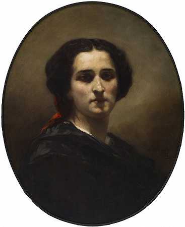 肖像画`A Portrait (1852) by Charles Louis Müller