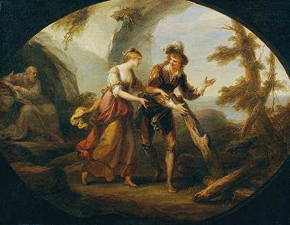 米兰达和费迪南德`Miranda und Ferdinand (1782) by Angelica Kauffmann