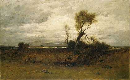 在海岸附近`Near the Coast (ca. 1885) by Robert Swain Gifford