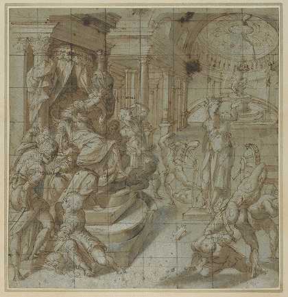 亚历山大圣凯瑟琳的殉难`The Martyrdom of St. Catherine of Alexandria (1560–70) by Carlo Portelli