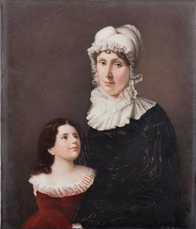 Lucretia Elizabeth Hanneby（摩根）和Judith Livingston`Lucretia Elizabeth Hanneby (Morgan) and Judith Livingston by Friedrich Till