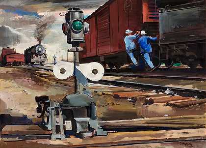 货运堆场`Freight Yard by Zoltan Sepeshy