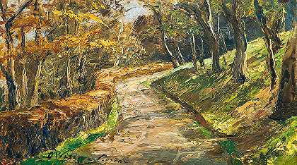早春之路`Pathway in Early Spring by Olga Wisinger-Florian