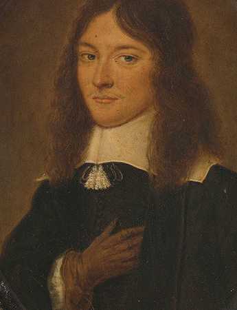 一个年轻人的肖像`Portrait of a Young Man (1659) by Dirk Druyf