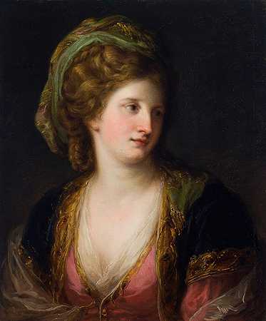 土耳其女装`Woman in Turkish Dress (1767) by Angelica Kauffmann