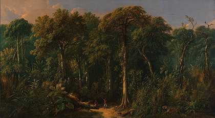 爪哇丛林`Javanese Jungle (ca. 1860) by Raden Saleh