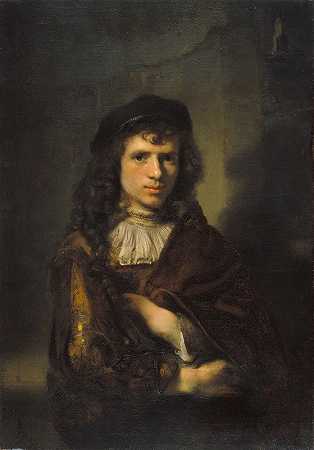 一个年轻人的肖像`Portrait of a Young Man (circa 1654) by Willem Drost