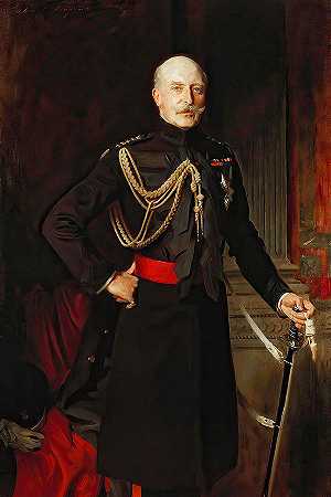 康诺公爵亚瑟的肖像`Portrait of Arthur, Duke of Connaught by John Singer Sargent