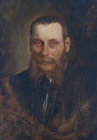 乔治·普拉奇肖像`Portrait Georg Plach by Franz von Lenbach