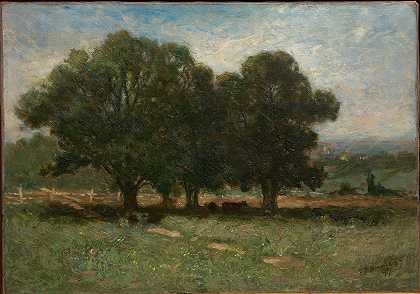 景观`Landscape (1899) by Edward Mitchell Bannister