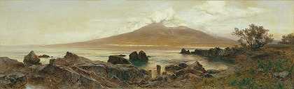 维苏威火山`Der Vesuv (1881) by Eduard Peithner von Lichtenfels