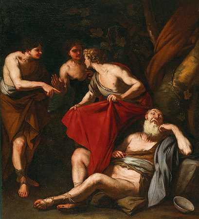 诺亚的醉意`The Drunkenness of Noah by Luca Giordano