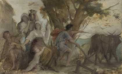 母性和耕作`Maternité et labourage (1880) by François Lafon
