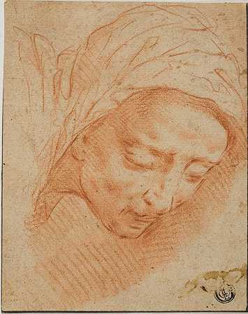 女人的头`Woman’s Head by Bernardino Poccetti