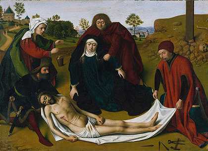 哀歌`The Lamentation (ca. 1450) by Petrus Christus