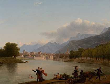 格勒诺布尔`Grenoble (circa 1790) by Jean-Joseph-Xavier Bidauld