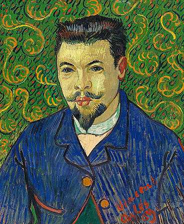 菲利克斯·雷伊医生画像`Portrait of Doctor Felix Rey by Vincent van Gogh
