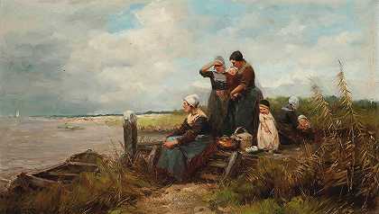 等待捕捉`Waiting for the catch by Johannes Marius ten Kate
