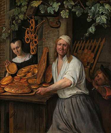 面包师和他的妻子`The Baker And His Wife by Jan Steen