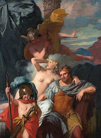 水星命令卡利普索释放奥德修斯`Mercury Ordering Calypso to Release Odysseus by Gerard de Lairesse