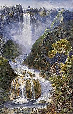 特尼大瀑布`The Grand Waterfalls at Terni by Franz Kaisermann