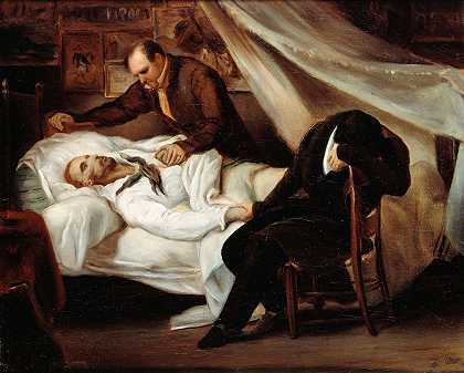 杰里考特之死`The Death of Géricault (Around 1824) by Ary Scheffer