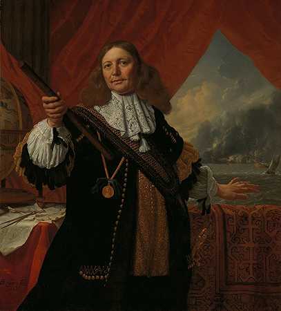 约翰·德列夫德（约1619-1973），海军中将`Johan de Liefde (ca. 1619~73), Vice~Admiral (1668) by Bartholomeus van der Helst