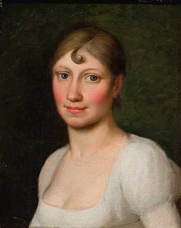 克里斯汀·丽贝卡·埃克斯伯格，b·希辛，艺术家的第一任妻子`Christine Rebekka Eckersberg, f. Hyssing, kunstnerens første hustru (1809) by Christoffer Wilhelm Eckersberg