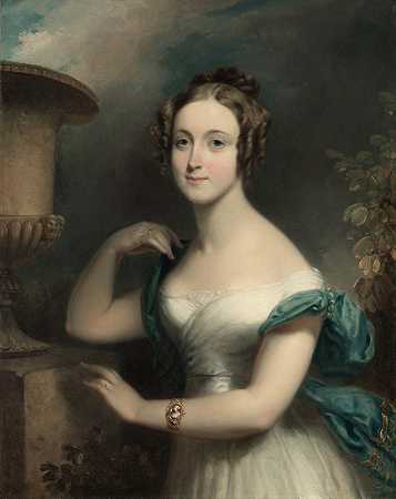 玛丽·沃德·贝茨`Mary Ward Betts (1830s) by Henry Inman
